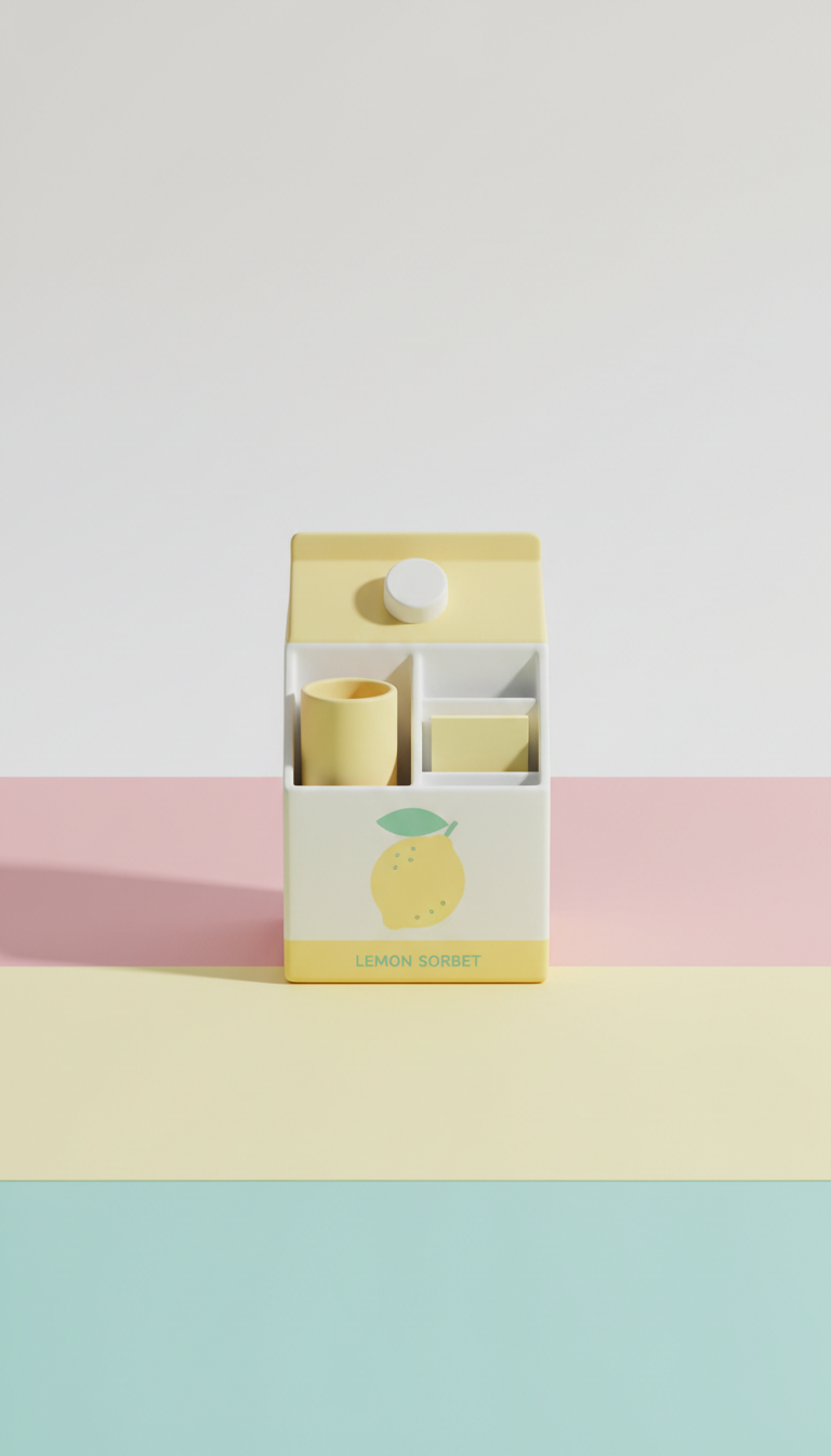 Lemon Sorbet desk organizer